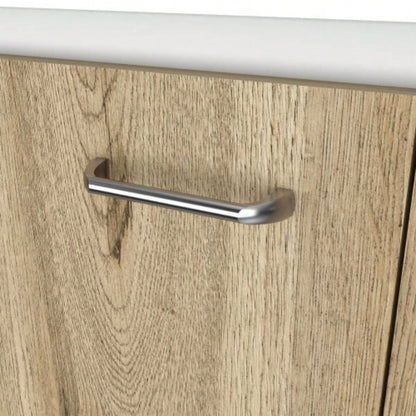 Utility Sink, Double Door Cabinet, Stainless Steel Countertop