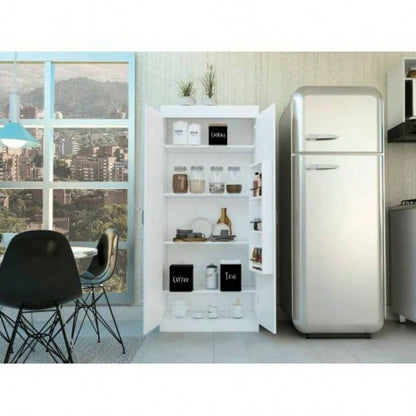 Cherry Hill 5 - Shelf Pantry Cabinet White