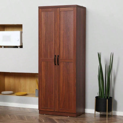 HOMCOM 63 2 - Door Kitchen Pantry, Freestanding Storage Cabinet with 5 - tier Shelving and 2 Adjustable Shelves Dining Room, Brown