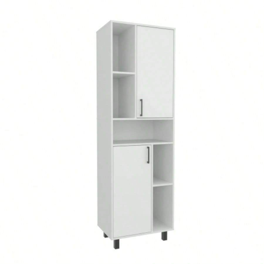 Kitchen Pantry Cabinet, 2 Doors, 4, 9 Shelves, White