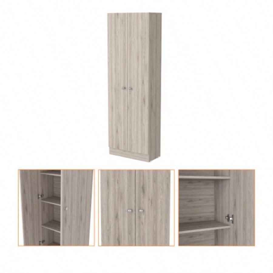 Buxton Rectangle 2 - Door Storage Tall Cabinet Light