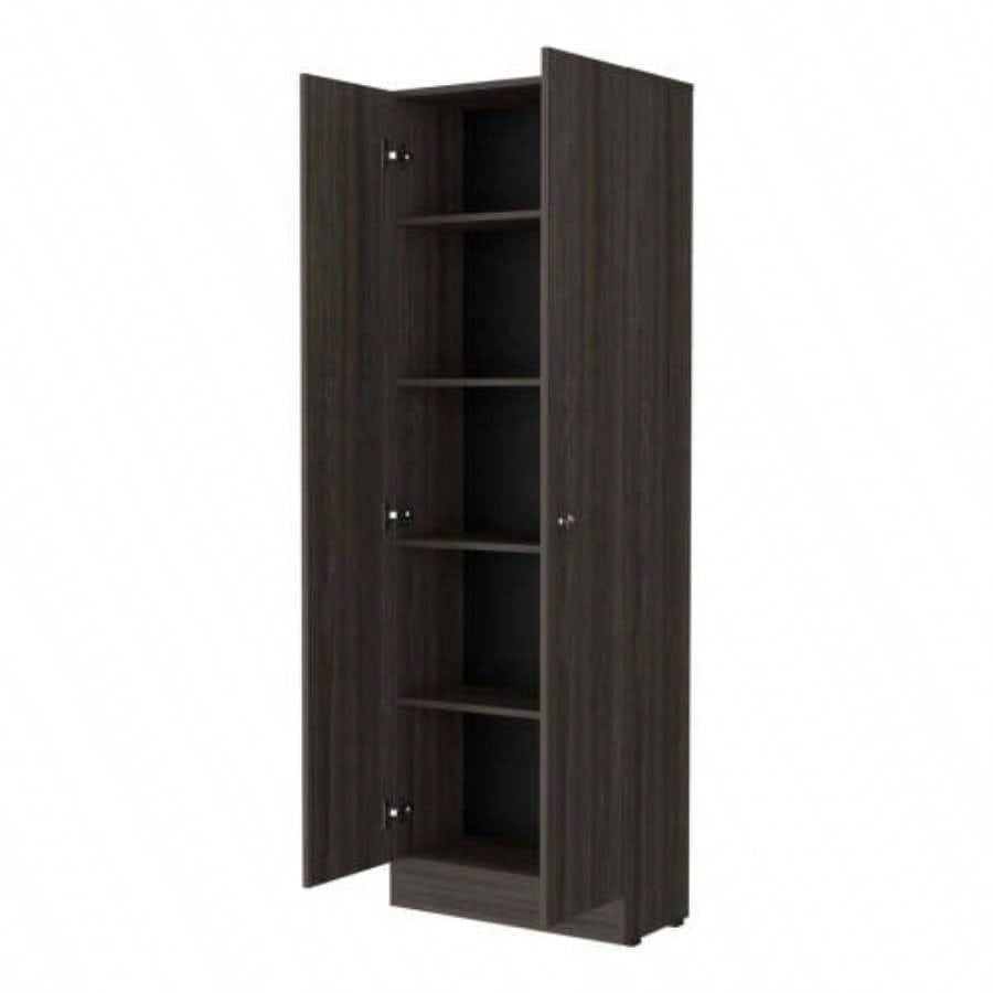 Virginia Double Door Storage Cabinet, Five Shelves