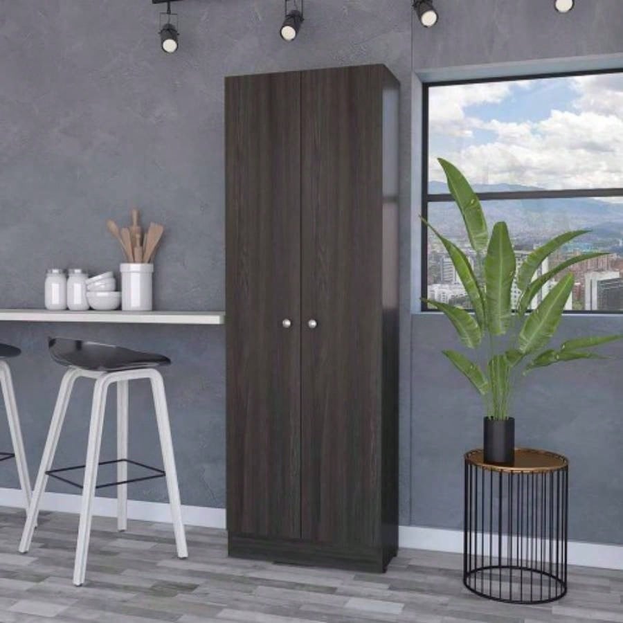 Virginia Double Door Storage Cabinet, Five Shelves