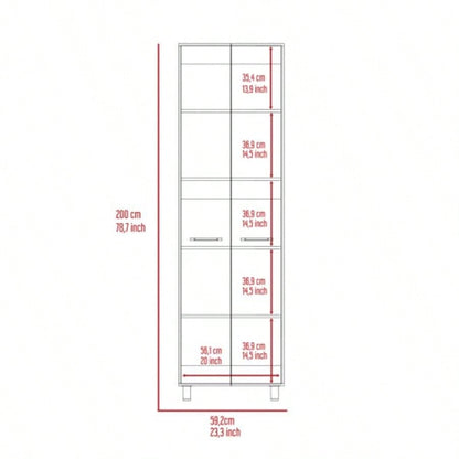 Pensacola, Double Door Pantry Cabinet, Five Interior Shelve