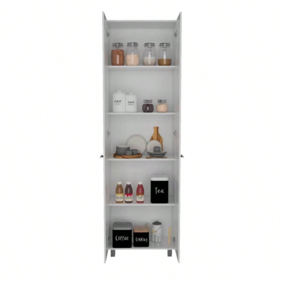 Pensacola, Double Door Pantry Cabinet, Five Interior Shelve