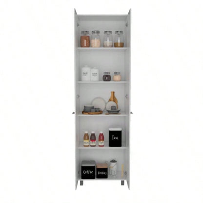 Pensacola, Double Door Pantry Cabinet, Five Interior Shelve