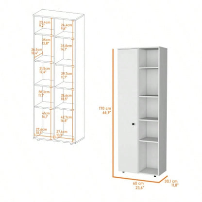 White 1 - Door Multistorage Kitchen Pantry