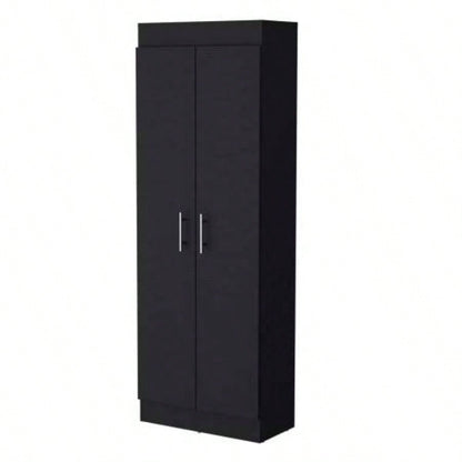 Black 5 - Shelf Storage Pantry Cabinet