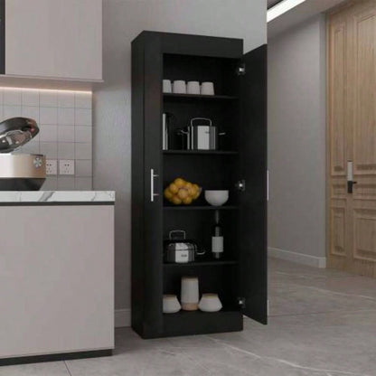 Black 5 - Shelf Storage Pantry Cabinet