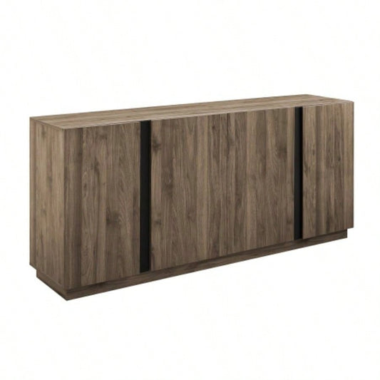 Mid - Modern 3 - Drawer Low TV Stand TVs up to 80 - Slate