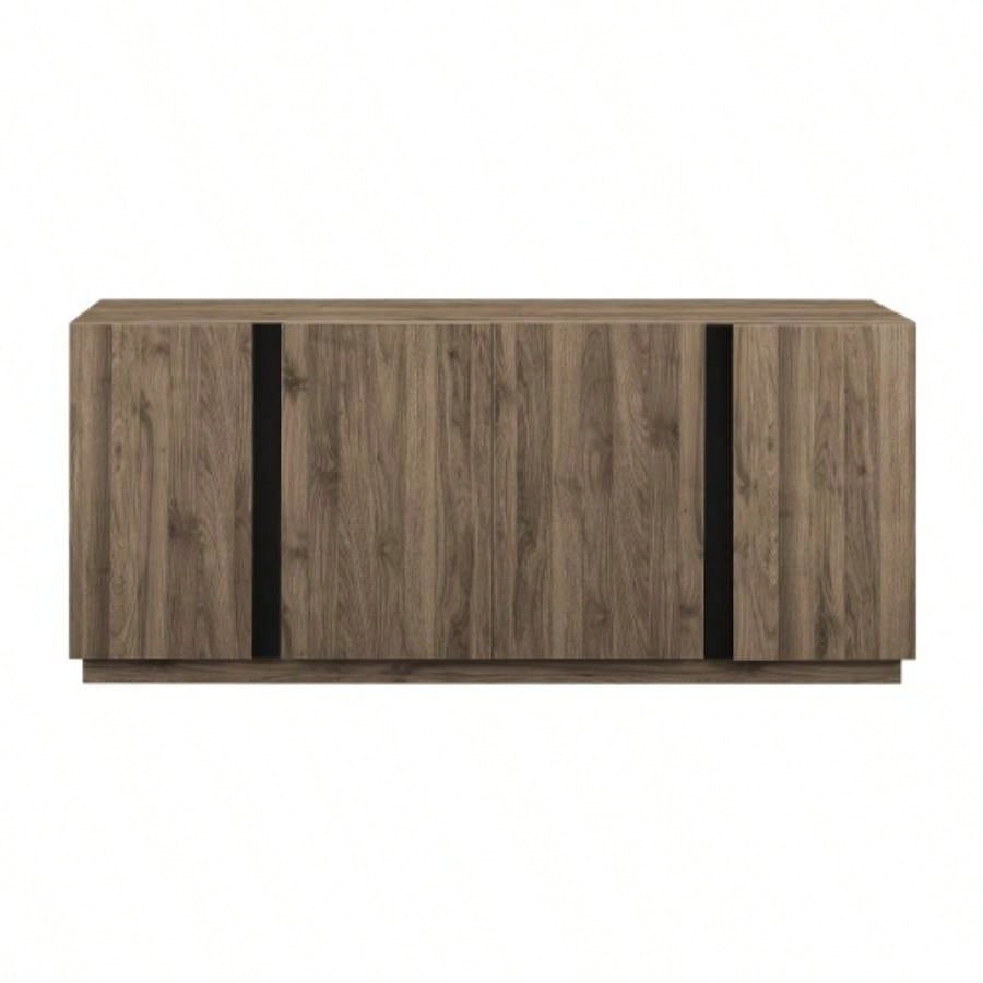 Mid - Modern 3 - Drawer Low TV Stand TVs up to 80 - Slate