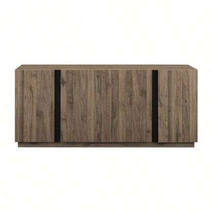Mid - Modern 3 - Drawer Low TV Stand TVs up to 80 - Slate