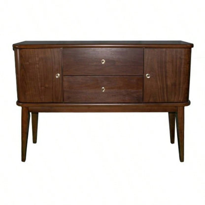 Mid Modern Server 2 Drawer and 2 Cabinet Server Cherry