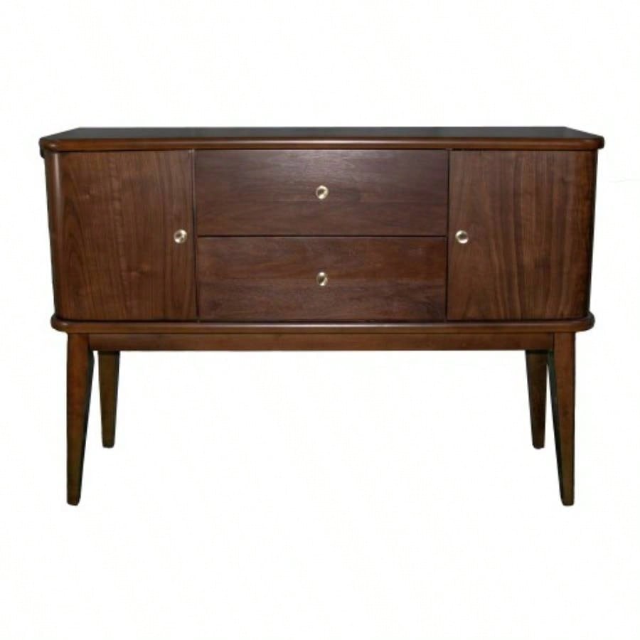 Mid Modern Server 2 Drawer and 2 Cabinet Server Cherry