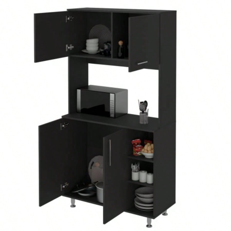 Colorado Pantry Cabinet, Three Open Shelves