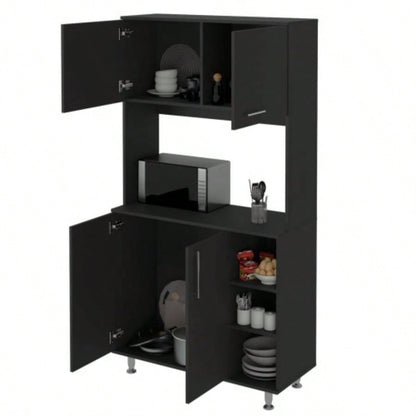 Colorado Pantry Cabinet, Three Open Shelves