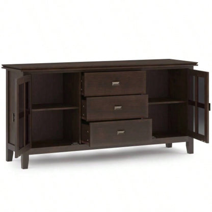 Artisan - Large Sideboard Buffet - Dark Chestnut Brown