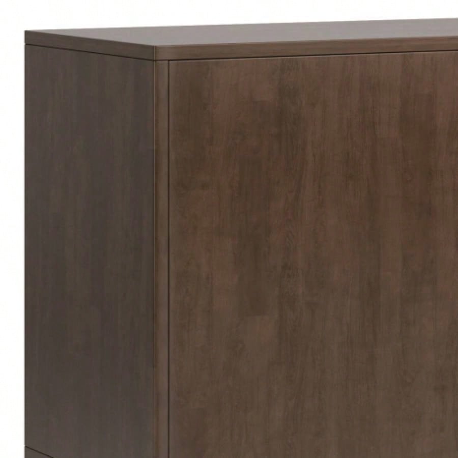 Harper Solid Hardwood Sideboard Buffet in Walnut Brown