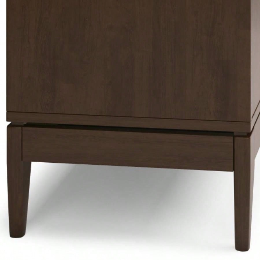Harper Solid Hardwood Sideboard Buffet in Walnut Brown