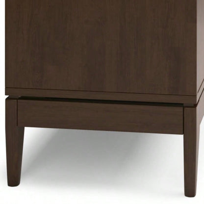 Harper Solid Hardwood Sideboard Buffet in Walnut Brown