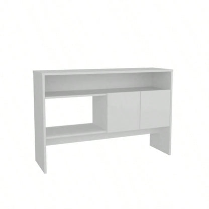 Console Table 31.8 H, with 2 Doors and 3 Shelves, White