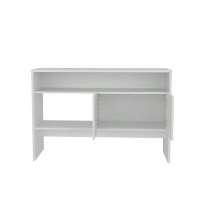 Console Table 31.8 H, with 2 Doors and 3 Shelves, White