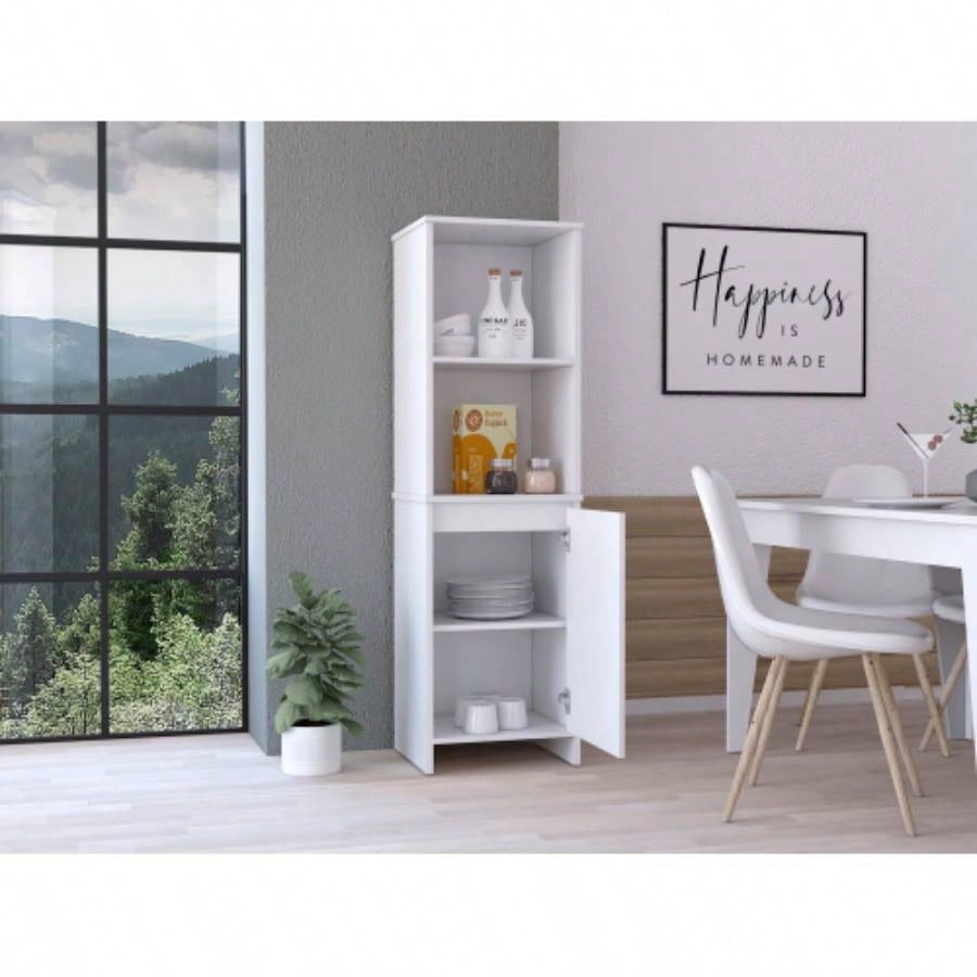 Forester 1 - Shelf Pantry Cabinet White