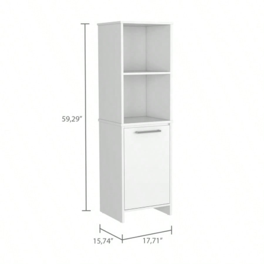 Forester 1 - Shelf Pantry Cabinet White