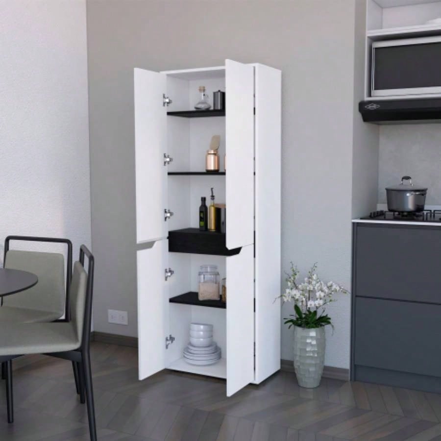 White 5 - Shelf Kitchen Pantry