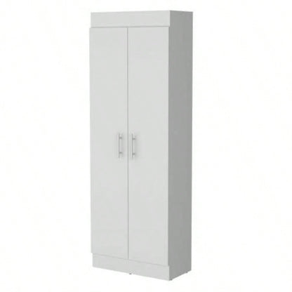 White 5 - Shelf Storage Pantry Cabinet