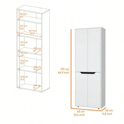 White 5 - Shelf Kitchen Pantry