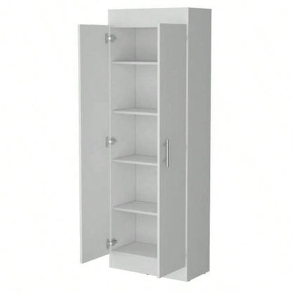 White 5 - Shelf Storage Pantry Cabinet