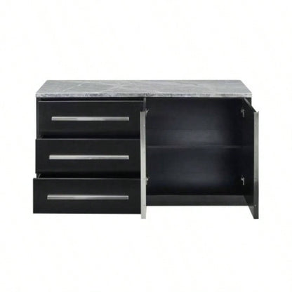 - Gray Marble Top Server - Dark Gray