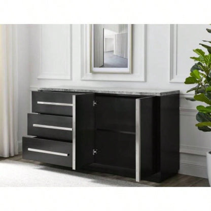 - Gray Marble Top Server - Dark Gray