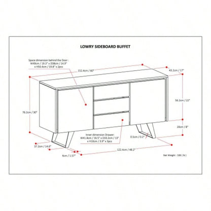 Lowry - Sideboard Buffet - Walnut Veneer