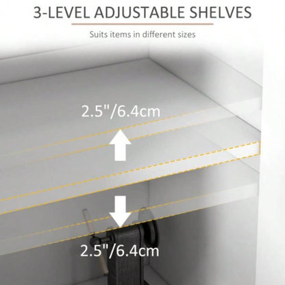 HOMCOM Modern Kitchen Sideboard Buffet Cabinet with Adjustable Shelves, 48 Coffee Bar Cabinet with Doors and Pine Wood, Brown