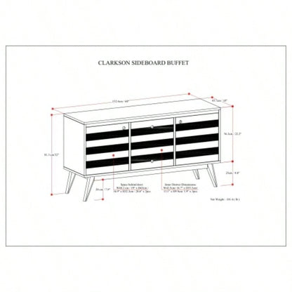 Clarkson - Sideboard Buffet - Rustic Natural Aged Brown