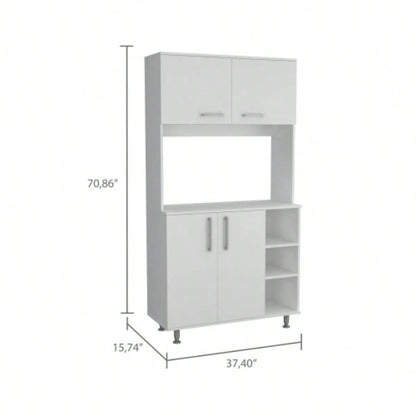 Bayshore 3 - Shelf Pantry Cabinet White