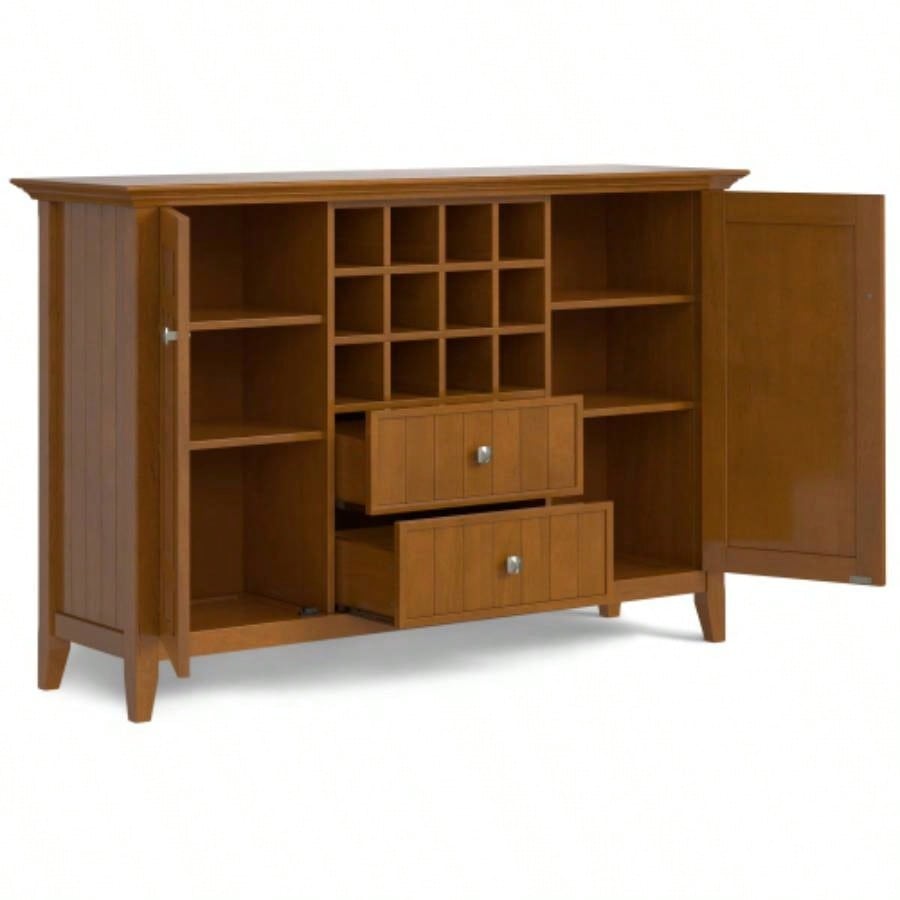 Bedford - Sideboard Buffet and Wine Rack - Light Golden Brown