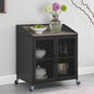 Arlette Sandy Black 2 - Door Mobile Home Bar Wine Cabinet