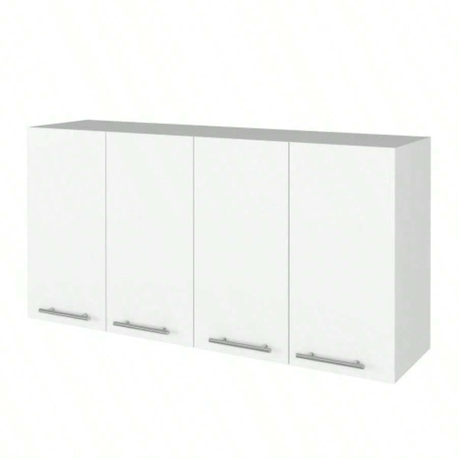 Stockton Rectangle Four Swing Doors Wall Cabinet White
