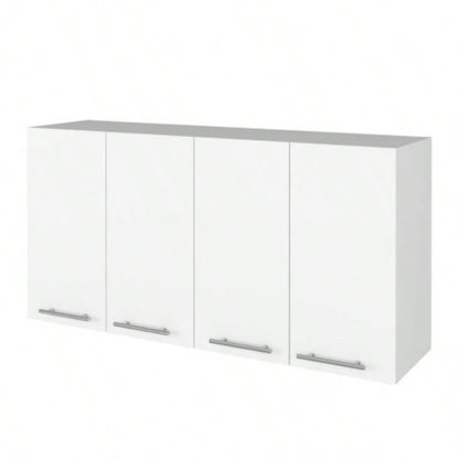 Stockton Rectangle Four Swing Doors Wall Cabinet White