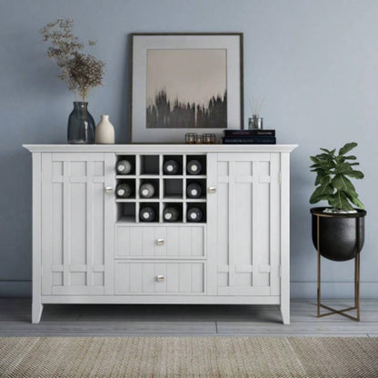 Bedford - Sideboard Buffet and Wine Rack - White