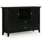 Bedford - Sideboard Buffet and Wine Rack - Black