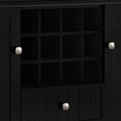Bedford - Sideboard Buffet and Wine Rack - Black
