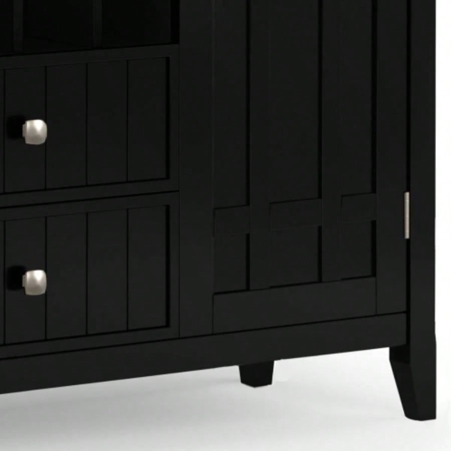 Bedford - Sideboard Buffet and Wine Rack - Black