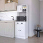Palmer 2 - Door Cabinet Microwave Kitchen Pantry in White