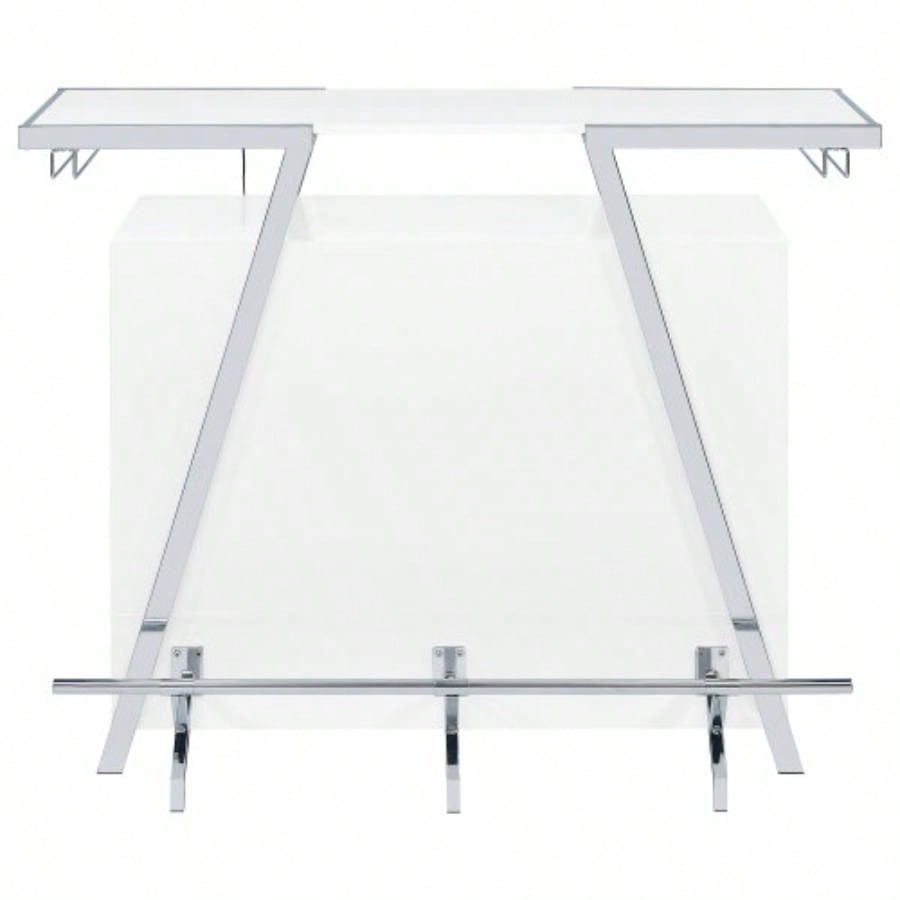 Katia White High Gloss Wine Cabinet with LED