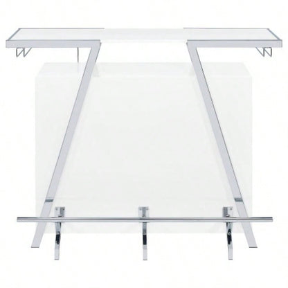 Katia White High Gloss Wine Cabinet with LED