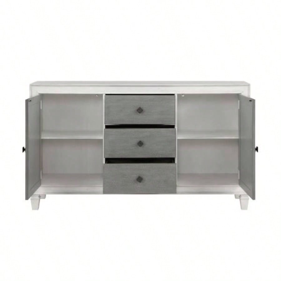 Katia Rustic Gray Weathered White Server